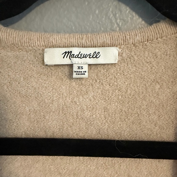 Madewell Kent Striped Color Block Wool Blend Cardigan Sweater in Coziest Yarn XS - Picture 7 of 8